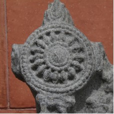 Narasimha, man-lion incarnation of Vishnu statue, solar disc